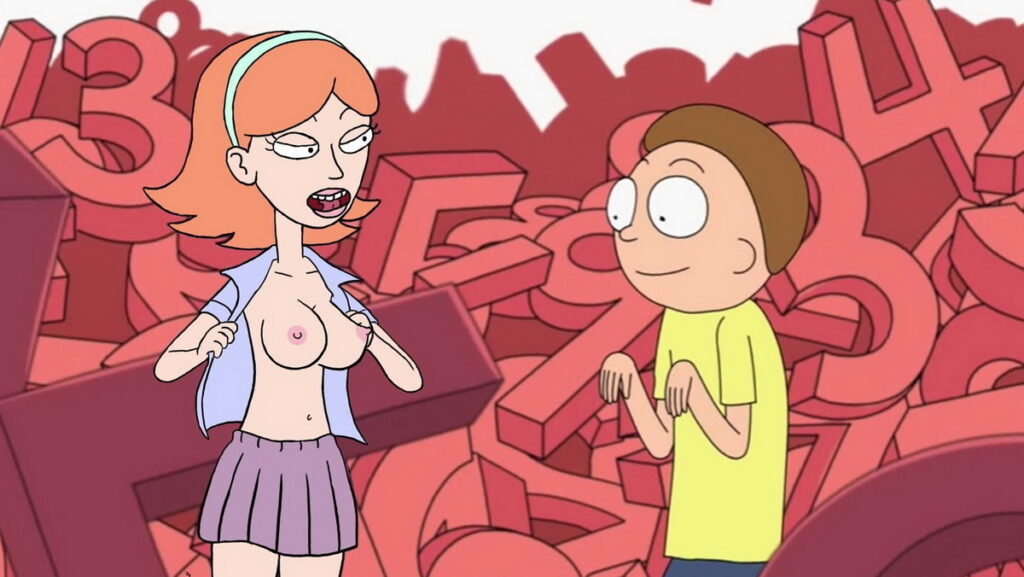 Jessica's perky boobs mesmerize Rick and Morty