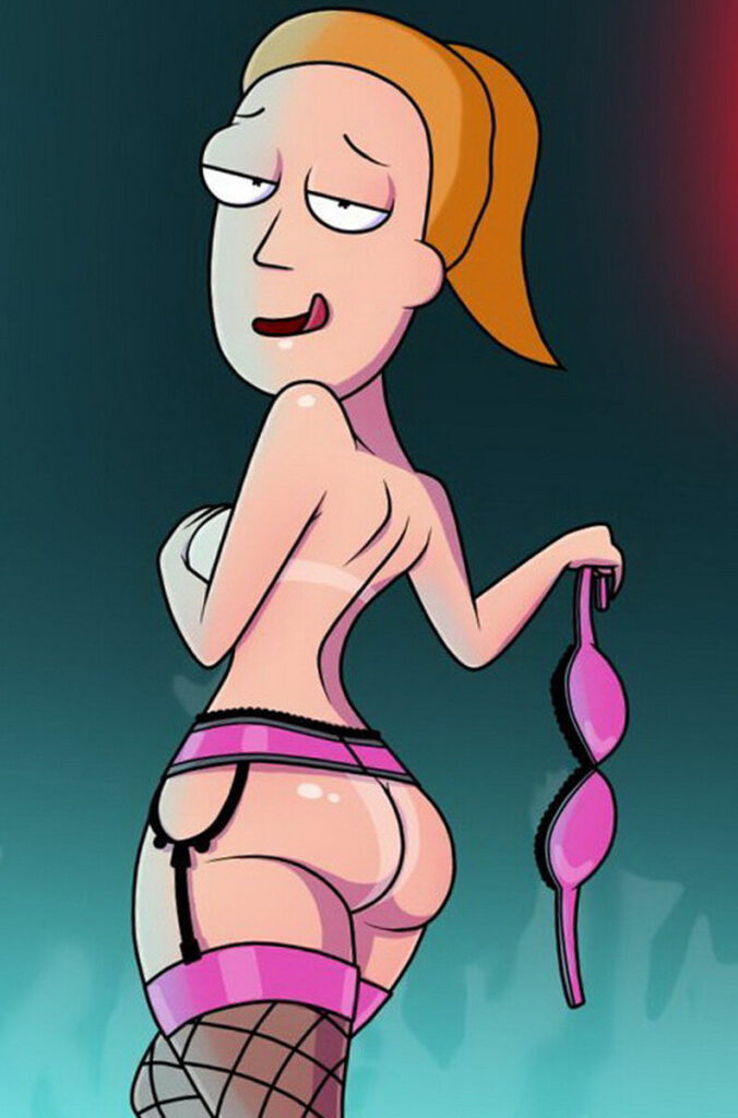 Stripper Summer from Rick and Morty gets nude for clients