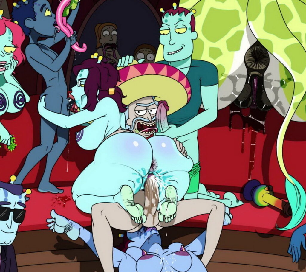 Dirty Rick and Morty porn from wild Unity's party