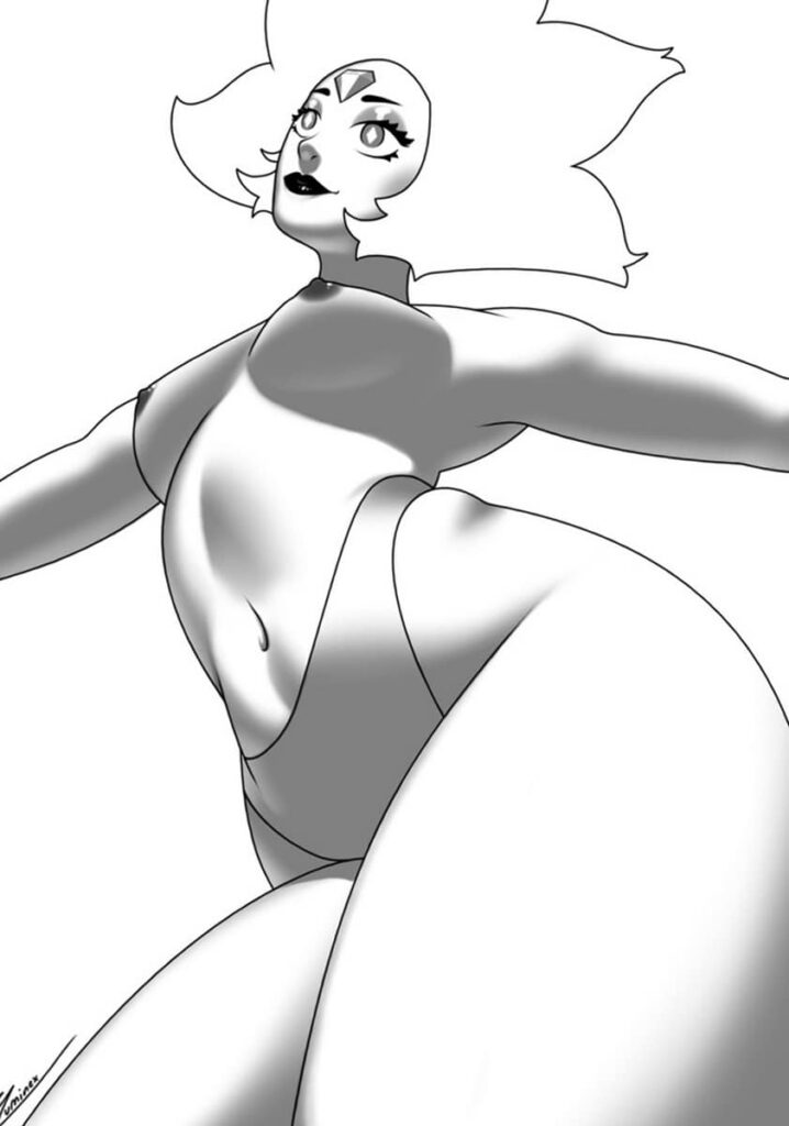Sexy MILF White Diamond With Muscular Thighs